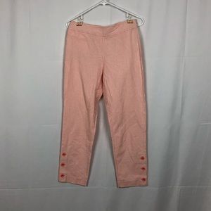 Madison Hill peachy orange striped capris 4